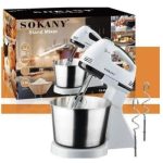 Sokany 7 Speed Hand Mixer With Bowl, Egg Beater Whisk Cake Baking