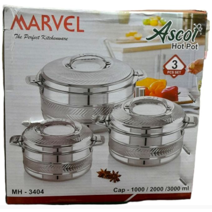 1 - 2025-09-12T085633.476 Marvel 3Pieces Normal Size Stainless Steel Food Server Hot Pots.