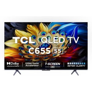 TCL 55'' C655 QLED PRO 4K ULTRA HD SMART GOOGLE TV, AI CLARITY, DOLBY VISION– 55C655