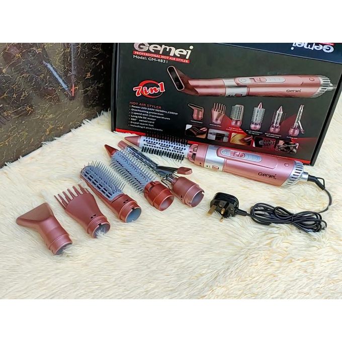 1 - 2026-01-12T183621.611 Gemei Gemei, Professional Hot Air Styler 7-in-1 Hair Dryer and Hair Styling Tool for Salon and Home Use