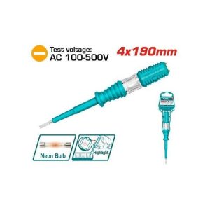 TOTAL 4x190mm 100-500V Test Pencil – TOTAL_THT291908_Electric Voltage Tester