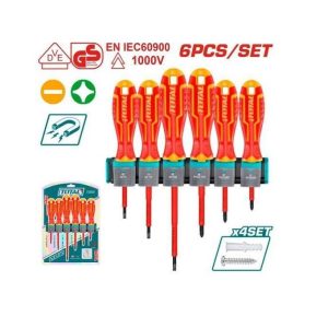 TOTAL 6 Pcs Insulated Screwdriver Set – THTIS566