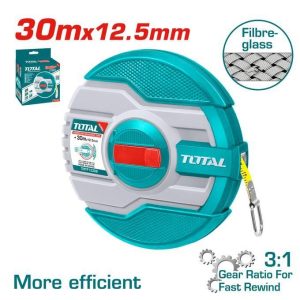 TOTAL TMTF13306 Fibreglass measuring tape Length & width:30mx12.5mm