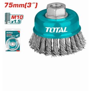 TOTAL TAC32031 Wire cup brush Dia: 75mm, 3"