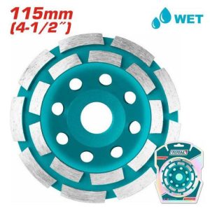 TOTAL TAC2421151 Diamond Cup Wheels Double Row Segmented Diameter:115mm