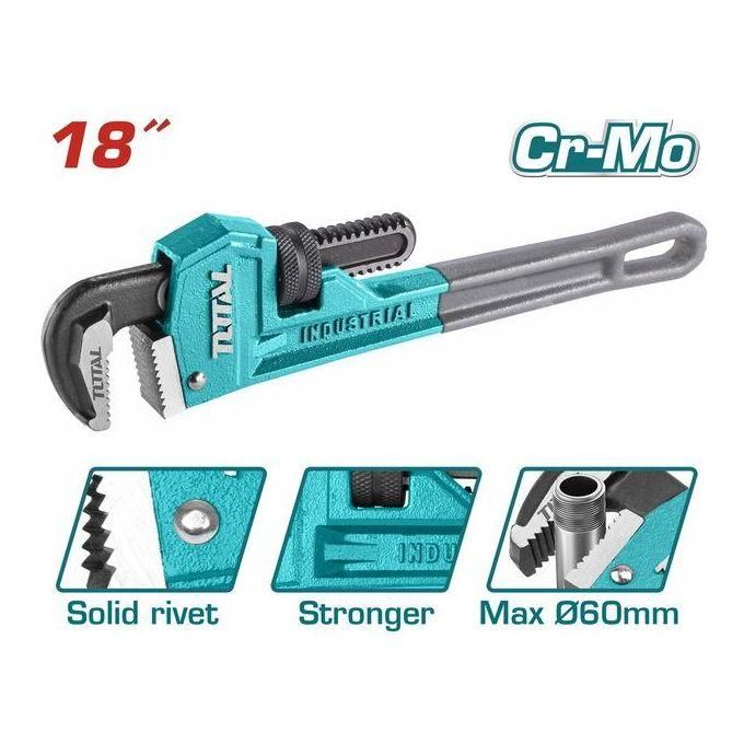 1 (43) TOTAL THT171186 Pipe Wrench Size:18" (450mm)
