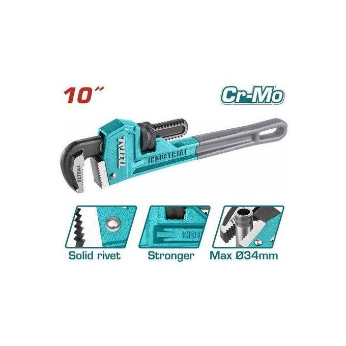 1 (46) TOTAL THT171006 Pipe Wrench Size:10"