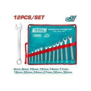 TOTAL THT1022122 12 Pcs combination spanner set Size:6-32mm