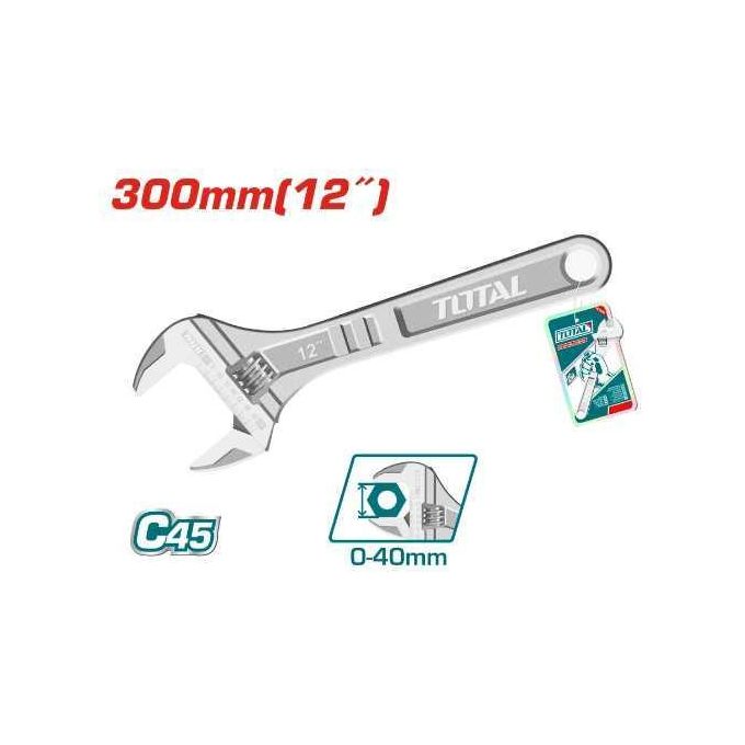 1 (51) TOTAL THT1010123 Adjustable wrench Length:300mm(12")