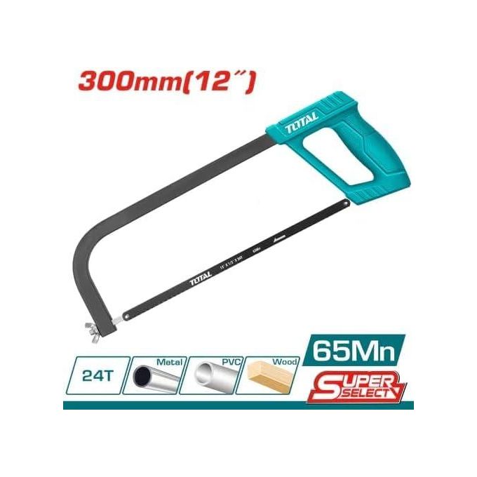 1 (59) Key Features Size:300mm/12" Unique design Hacksaw frame Including 1pcs 65Mn saw blade Packed by paper card