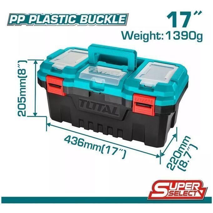 1 (65) TOTAL TPBX0171 17" Plastic tool box