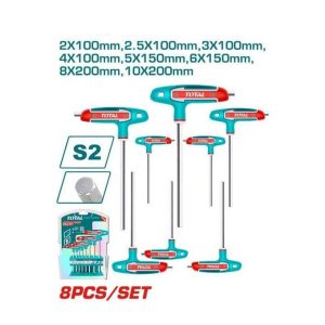 TOTAL 8Pcs T-handle Hex Wrench Set – THHW80816