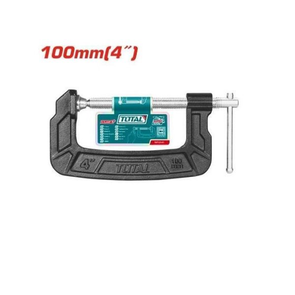 TOTAL 4 inch (100mm) G-Clamp – THT13141_4″ C-clamp – Sonell Mart
