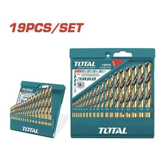 3 (6) TOTAL TACSD0195 HSS twist drill bits set