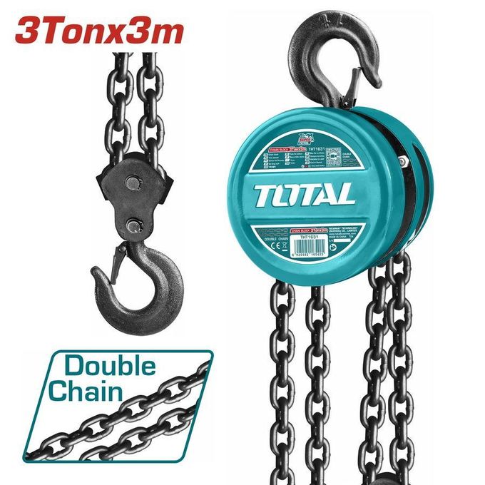 3mm TOTAL THT1631 Chain block Rating lift weight:3Ton Lift height:3m