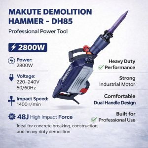 Makute 2800W Demolition Hammer Heavy Duty Electric Jack Hammer For Concrete Breaking Construction Tool