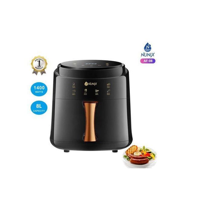 1 (55) Nunix AF-08 8L Electric Air Fryer-1400W-Black