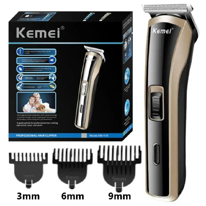 240903111100_d669af1adcfb929938bf19bb64591109 Kemei KM-418 Cordless Electric Hair Clipper, Beard Trimmer, Shaver Haircut Kit