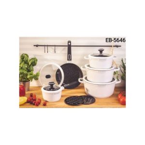 Edenburg 12pc Cookware Set(White)