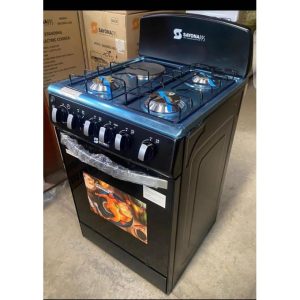 Sayona Black 3gas+1 Electric Plate Standing Cooker With Gas Oven