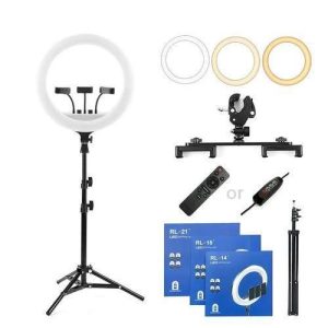 14-inch LED Ring Light With Adjustable Tripod Stand, Wireless Remote & 3 Brightness Modes For Professional Lighting
