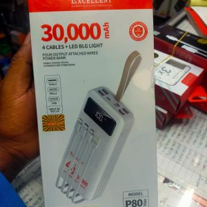 EXCELLENT P80 4X 30000mAh Power Bank (white)
