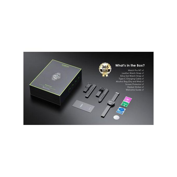 1 - 2026-05-25T102259.101 Oraimo, Long Lasting Battery, Smart AI Watch Pro NT OSW-850H -Carbon Bezel, 3 Straps,