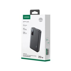 20W Fast Charging, Ugreen 10000mAh Power Bank - USB-A/C, LED Indicator