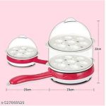 Electric 2in1 Multifunctional magic pot 2 layer 14pc egg boiler steamer or fry grill plate