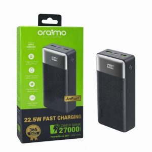 Power bank with digital display, Oraimo, 27000mAH Fast Charge 22.5 W