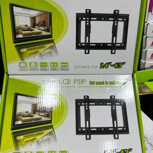 Fixed TV Wall Mount for 14-43" Flat Panels, Black, 55lbs Capacity