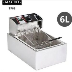 Stainless steel deep fryer for quick & simple frying Tank capacity: 6L Adjustable temperature control (60°C up to 200°C) Simple and easy to use LED light power indicator & hot indicator Input: 220v/50Hz Usage: Home/Commercial