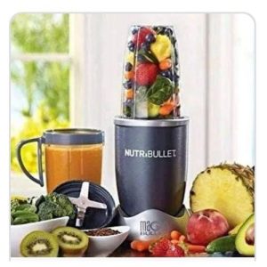 Blender & Smoothie Maker, NutriBullet Pro 900W, Nutrient Extractor High Speed , 9-Piece Set Graphite