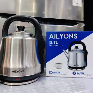AILYONS Electric Kettle, 5.7 L Stainless Steel, Fast Boiling, with Auto Shut-Off & Boil-Dry Protection