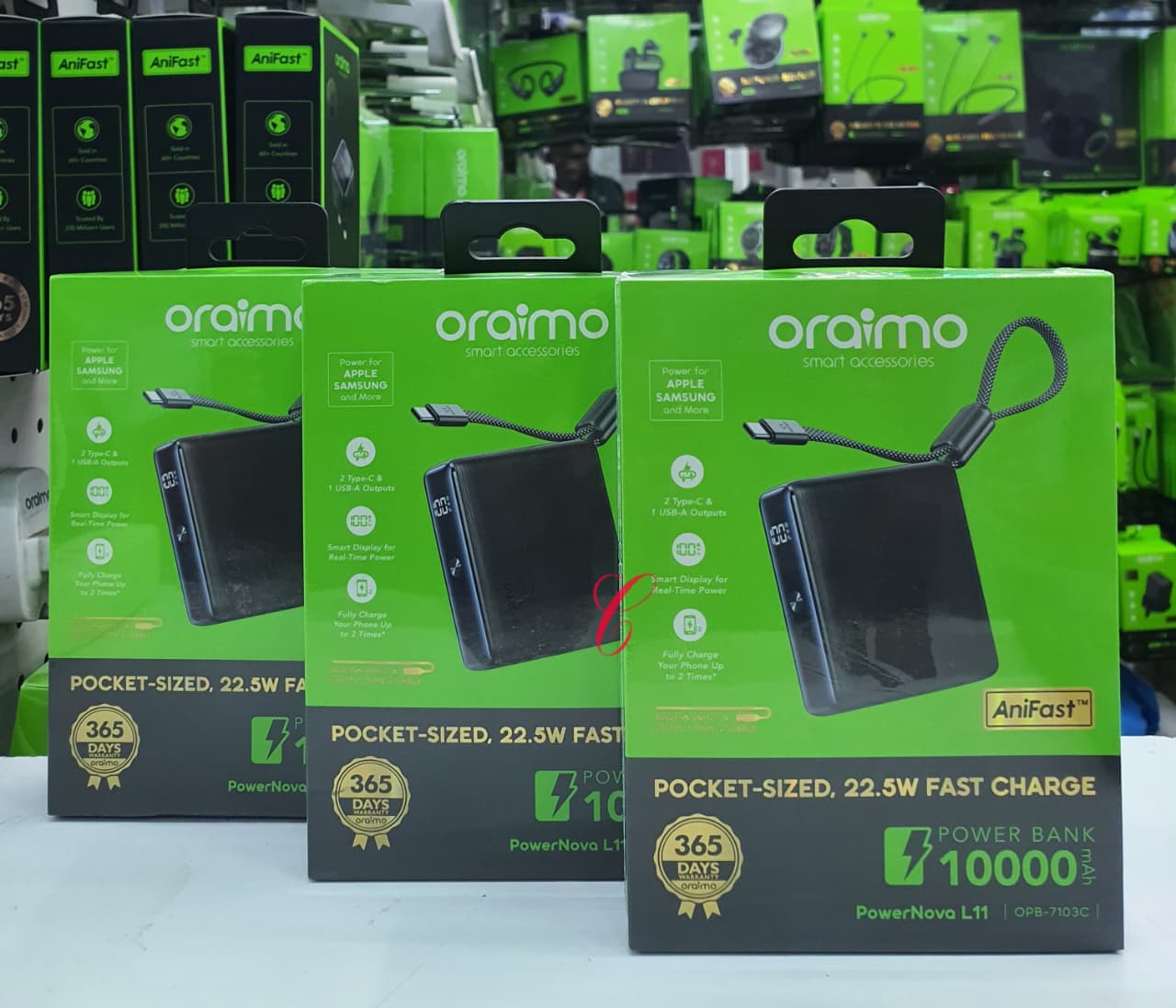 Oraimo PowerNova L11 OPB-7103C 22.5W 10000mAh pocket sized fast charging power bank