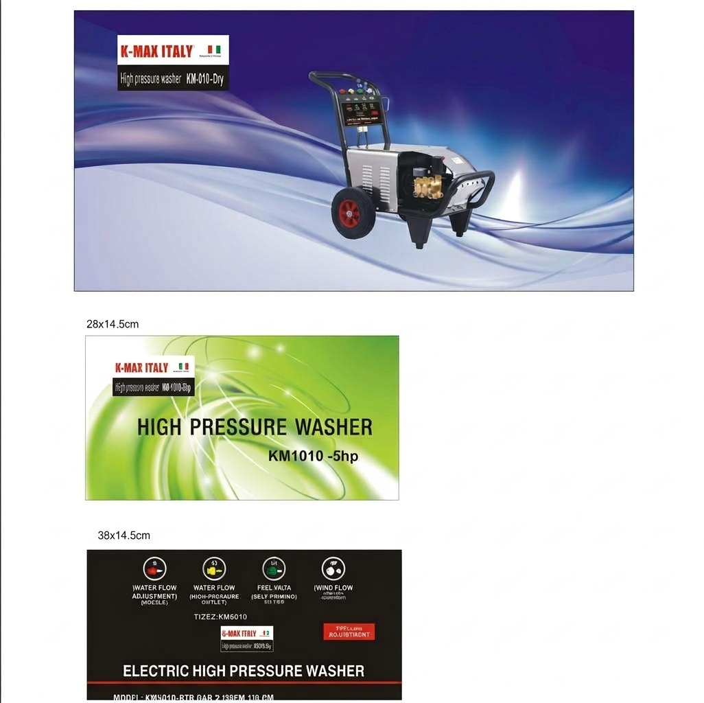 KMAX ITALY ELECTRIC CAR WASH HIGH PRESSURE WASHER KM50M10 5HP 4000PSI