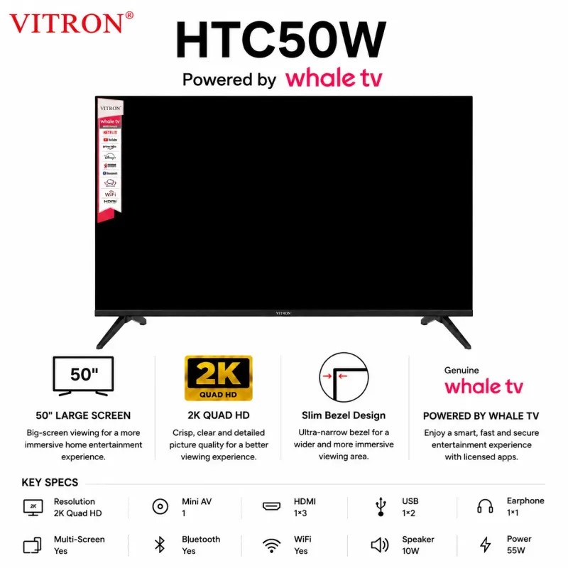 Vitron 50 inch Whale Smart TV HTC50W